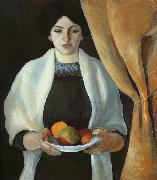 Portrait with Apples : Wife of the Artist August Macke